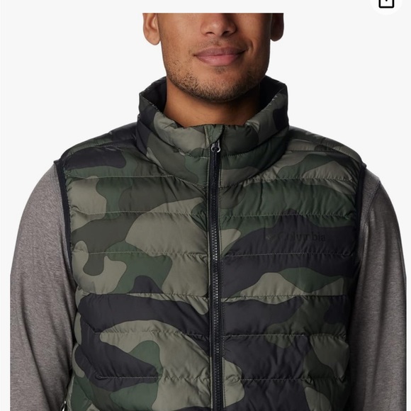 NWT! Columbia Omini Heat Stone Green Mod Camo Print Powder Lite™ Vest Men Size S - Picture 4 of 15
